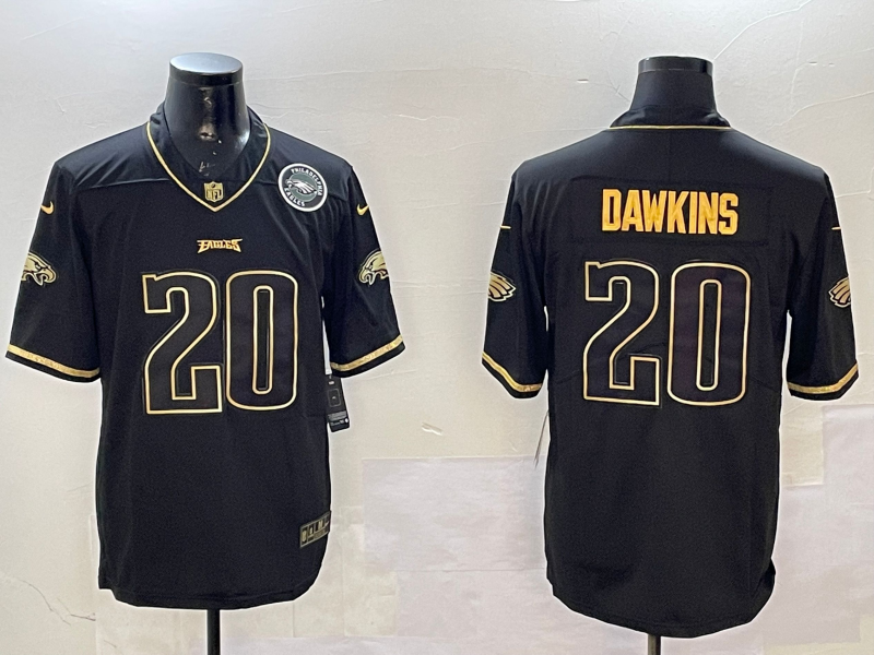 Men Philadelphia Eagles 20 Dawkins black 2025 Nike NFL jersey style 002